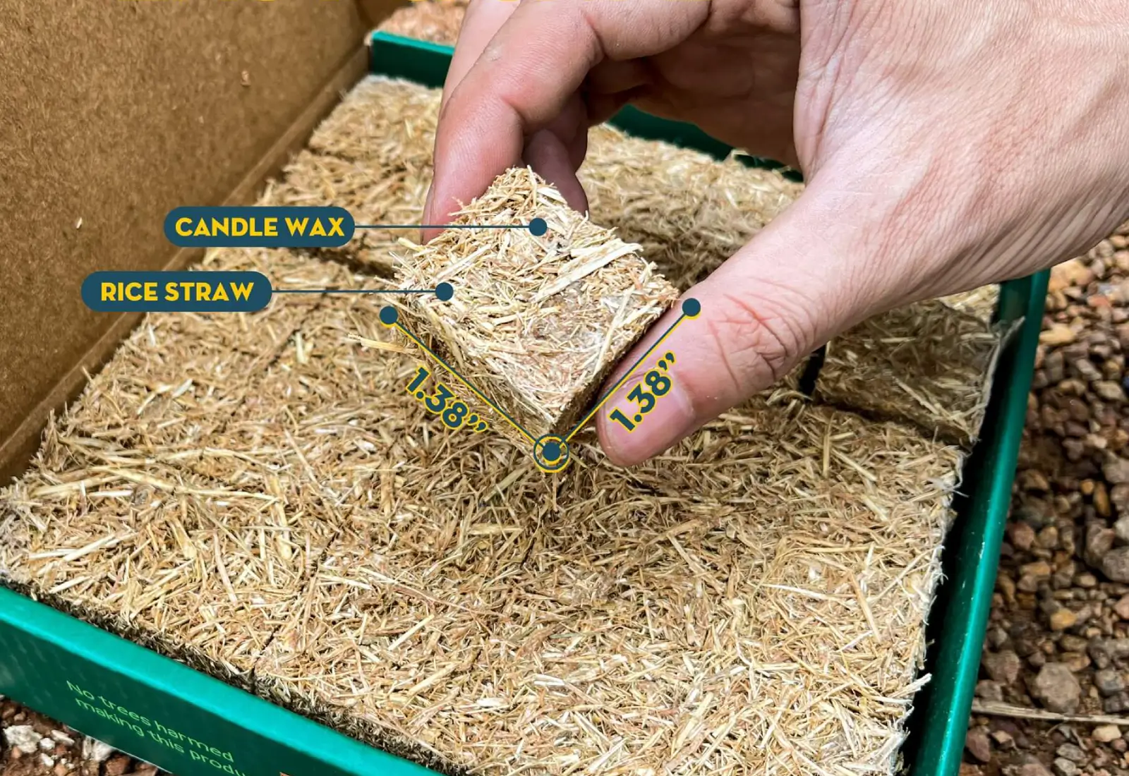 Ulstraw rice-straw firelighters