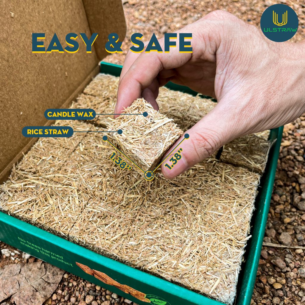 Ulstraw - Eco firestarter, firelighters, fire starters, campfire, fireplace